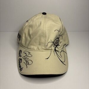 Carl Edwards Autographed NASCAR Baseball Cap Hat Beige Chase Fenway Racing 99